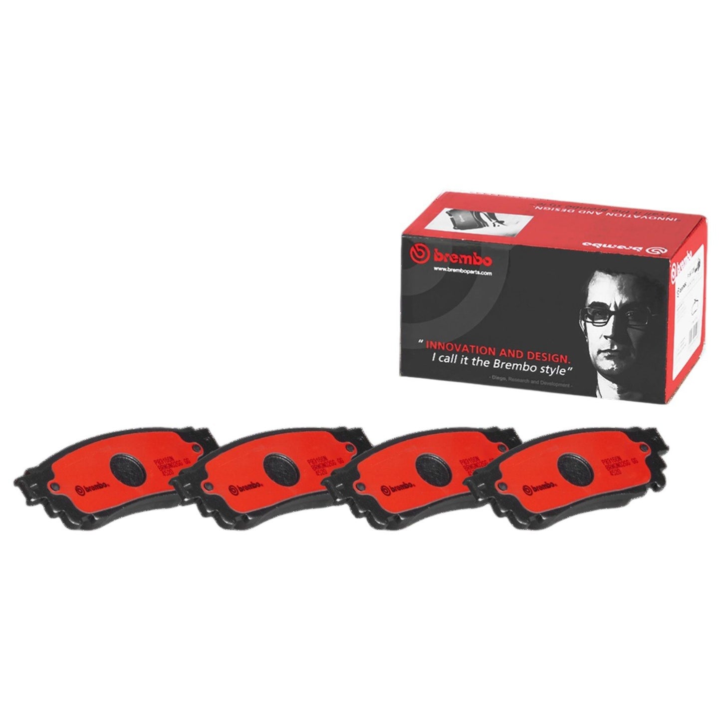 Brembo OE Brembo 15-17 Lexus NX200t/18-21 NX300/15-21 NX300h Rear Premium NAO Ceramic OE Equivalent Pad P83166N