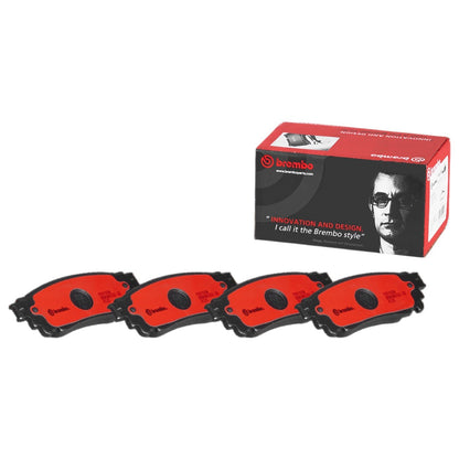 Brembo OE Brembo 15-17 Lexus NX200t/18-21 NX300/15-21 NX300h Rear Premium NAO Ceramic OE Equivalent Pad P83166N