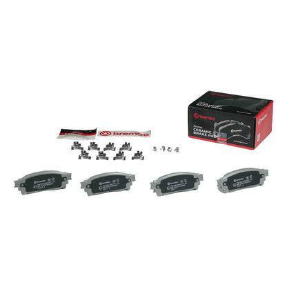 Brembo OE Brembo 15-17 Lexus NX200t/18-21 NX300/15-21 NX300h Rear Premium NAO Ceramic OE Equivalent Pad P83166N