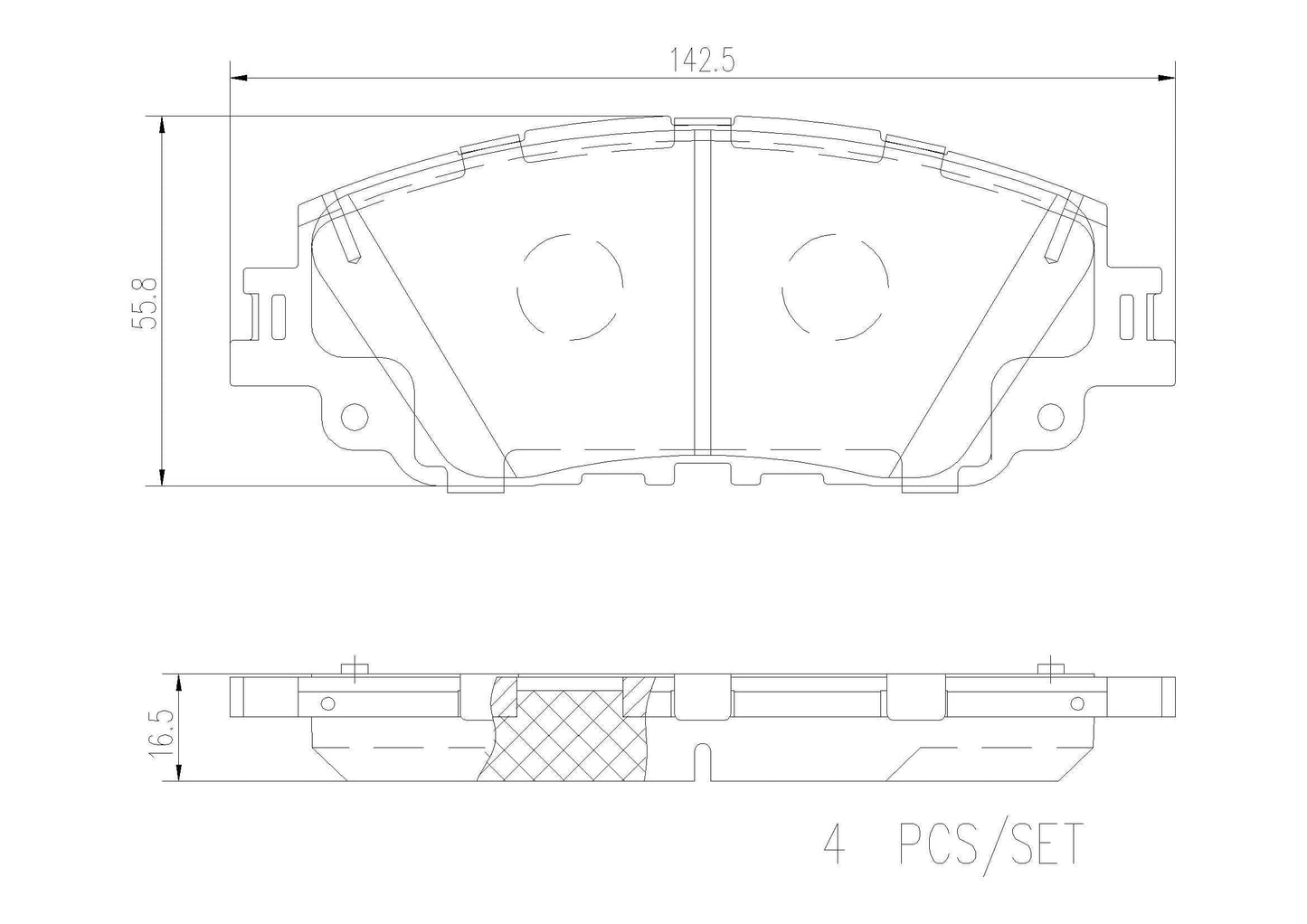Brembo OE Brembo 2021 Lexus ES250 Premium NAO Ceramic OE Equivalent Pad - Front P83172N