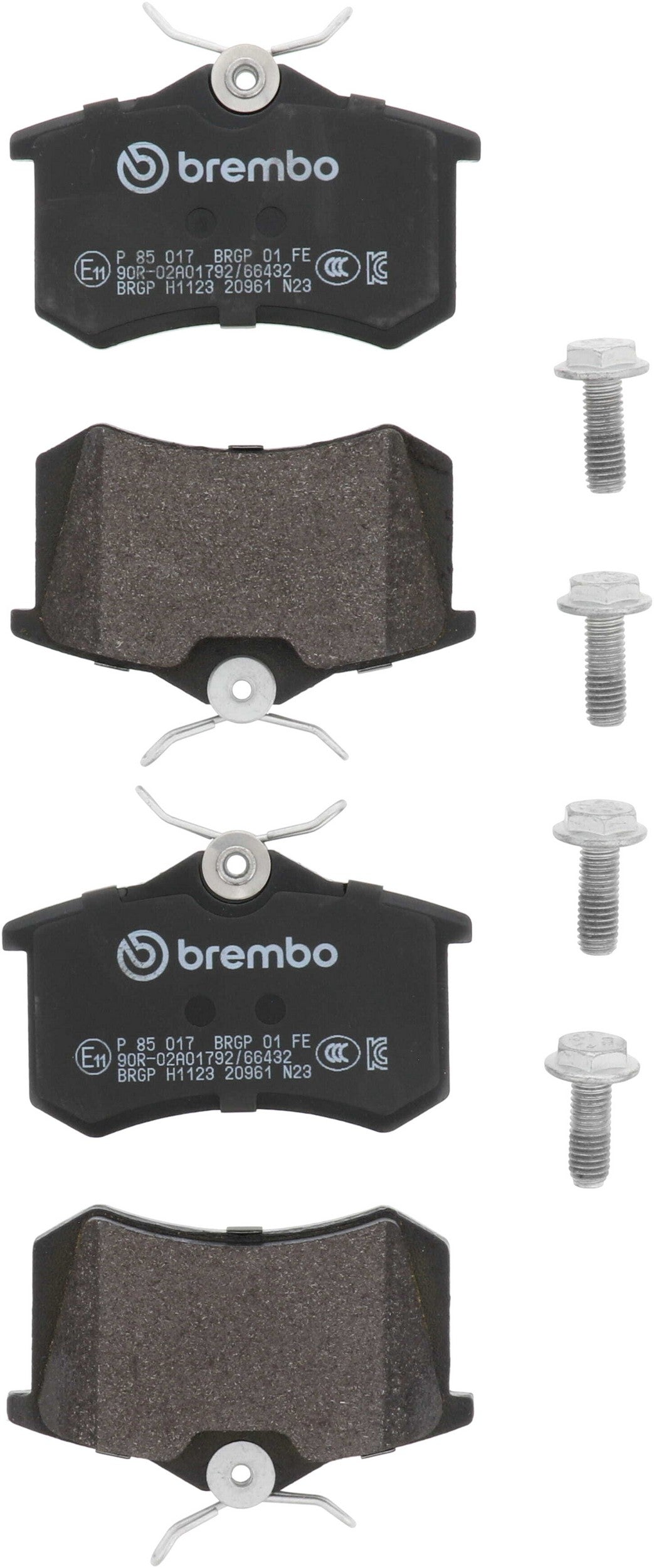 Brembo OE Brembo 97-98 Audi A4 Premium Low-Met OE Equivalent Pad - Rear P85017