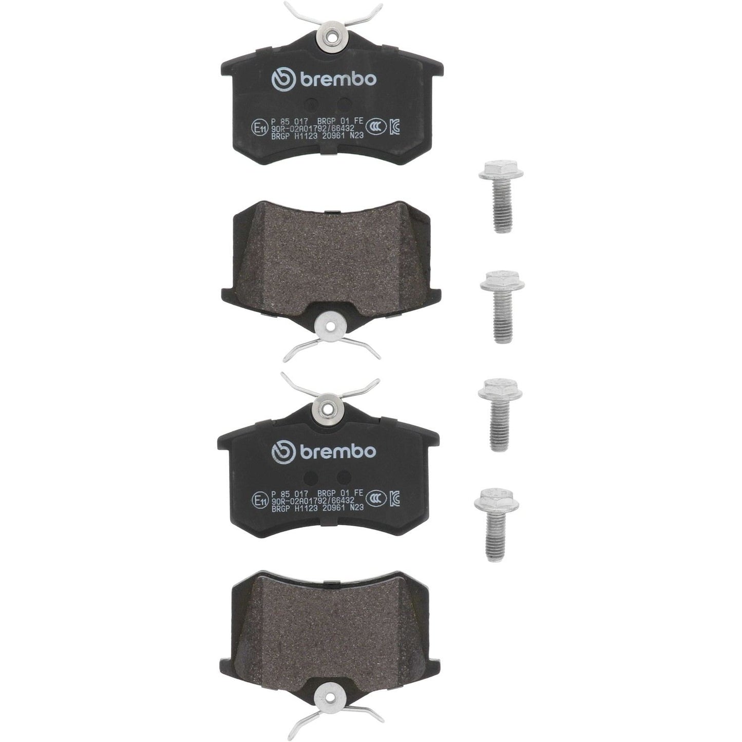 Brembo OE Brembo 97-98 Audi A4 Premium Low-Met OE Equivalent Pad - Rear P85017