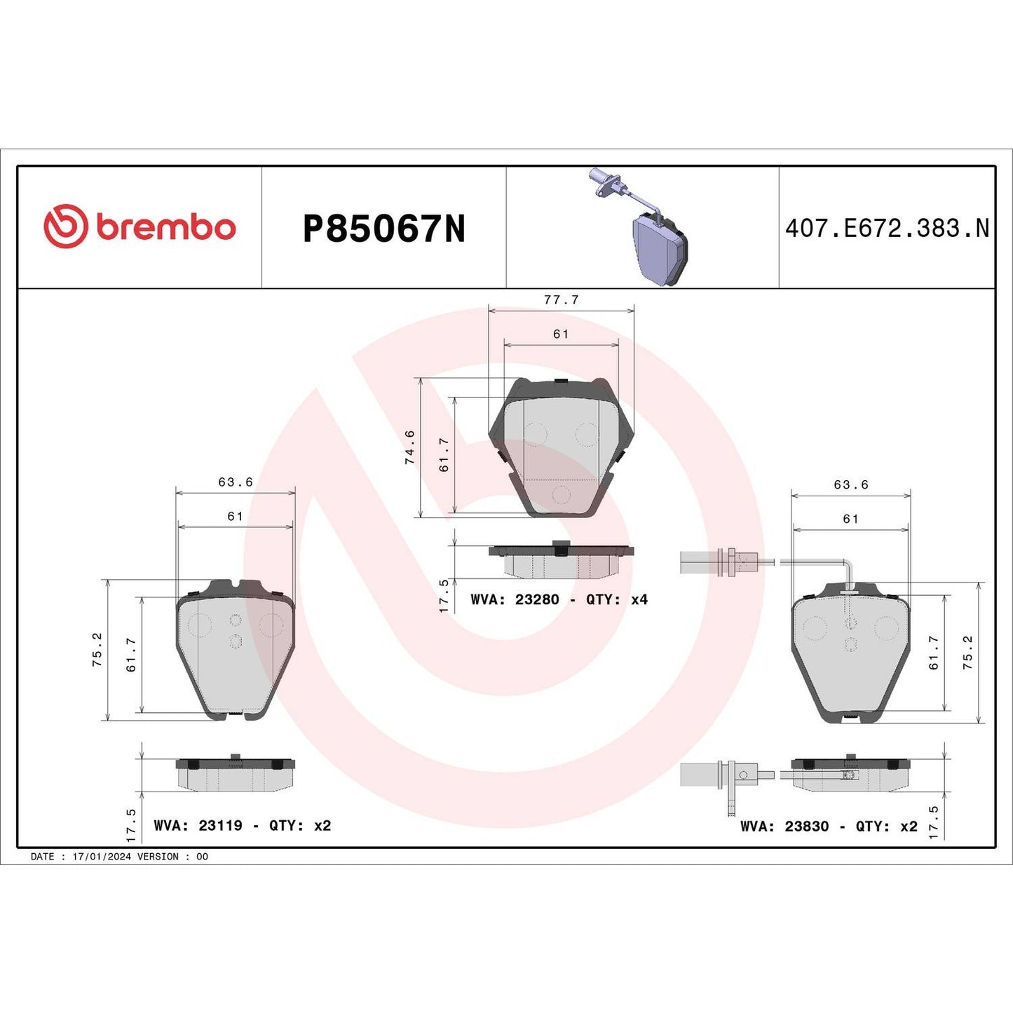 Brembo Disc Brake Pad