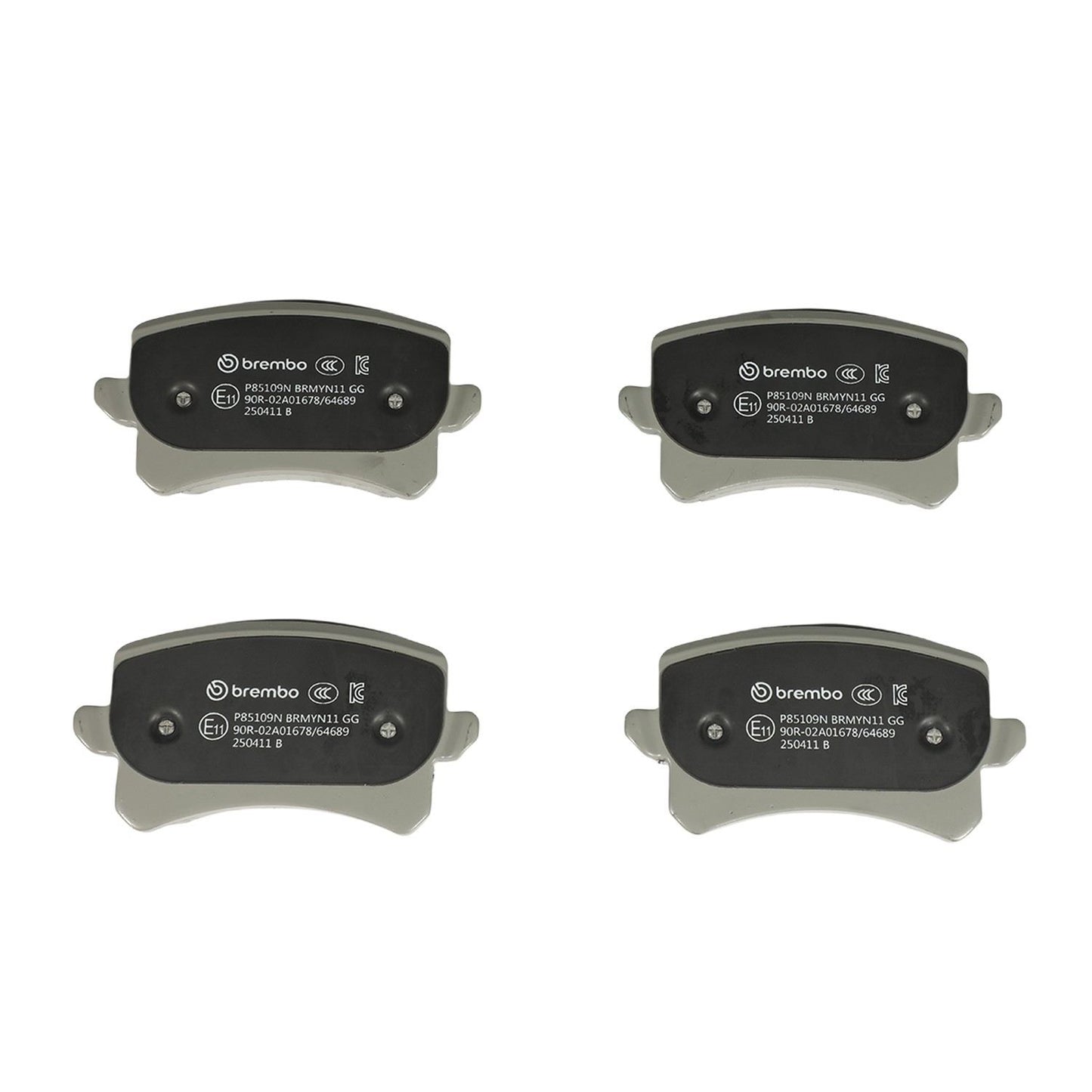 Brembo OE Brembo 2015 Volkswagen Tiguan/CC/Passat/ Audi Q3 Quattro Rear NAO Brake Pad P85109N