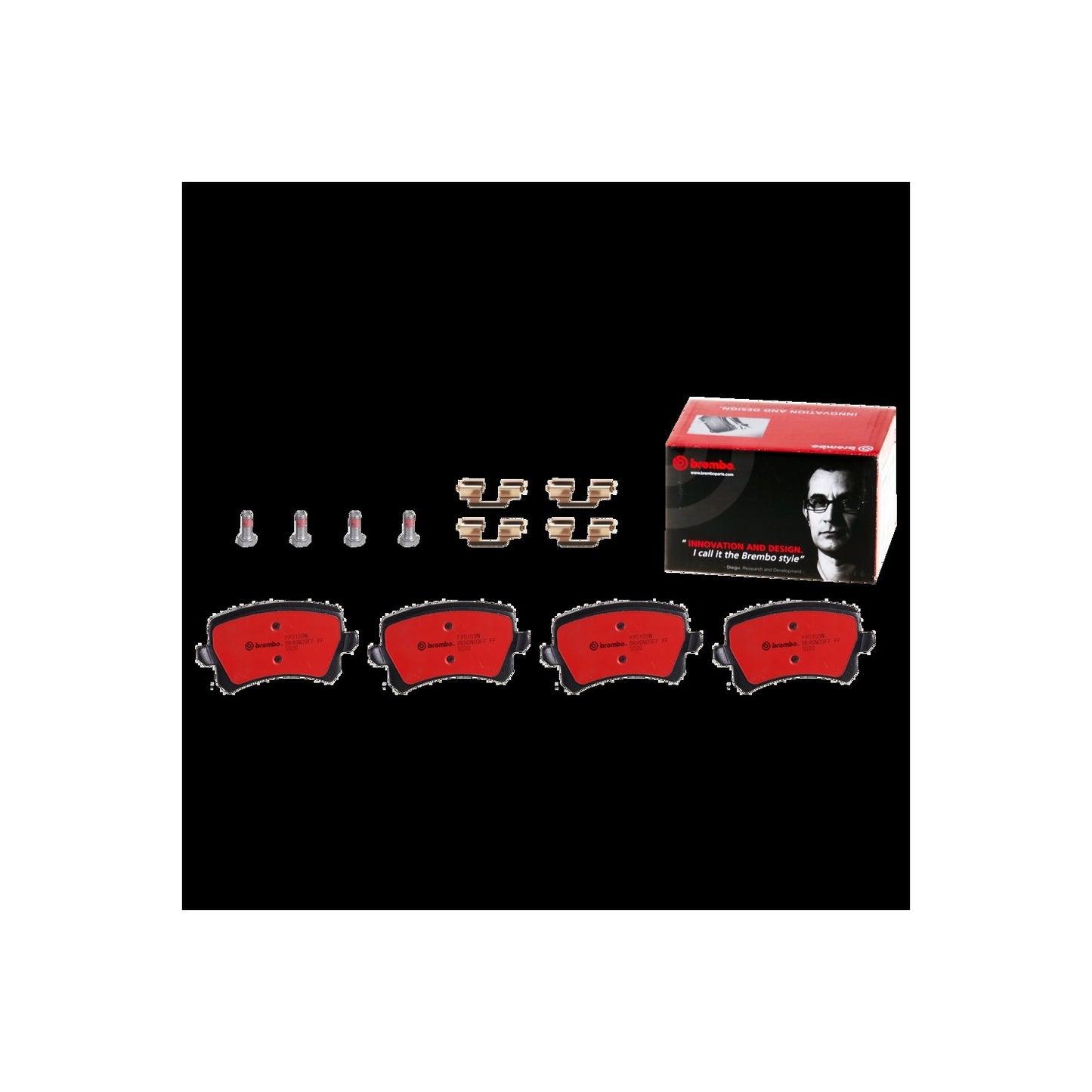 Brembo OE Brembo 2015 Volkswagen Tiguan/CC/Passat/ Audi Q3 Quattro Rear NAO Brake Pad P85109N