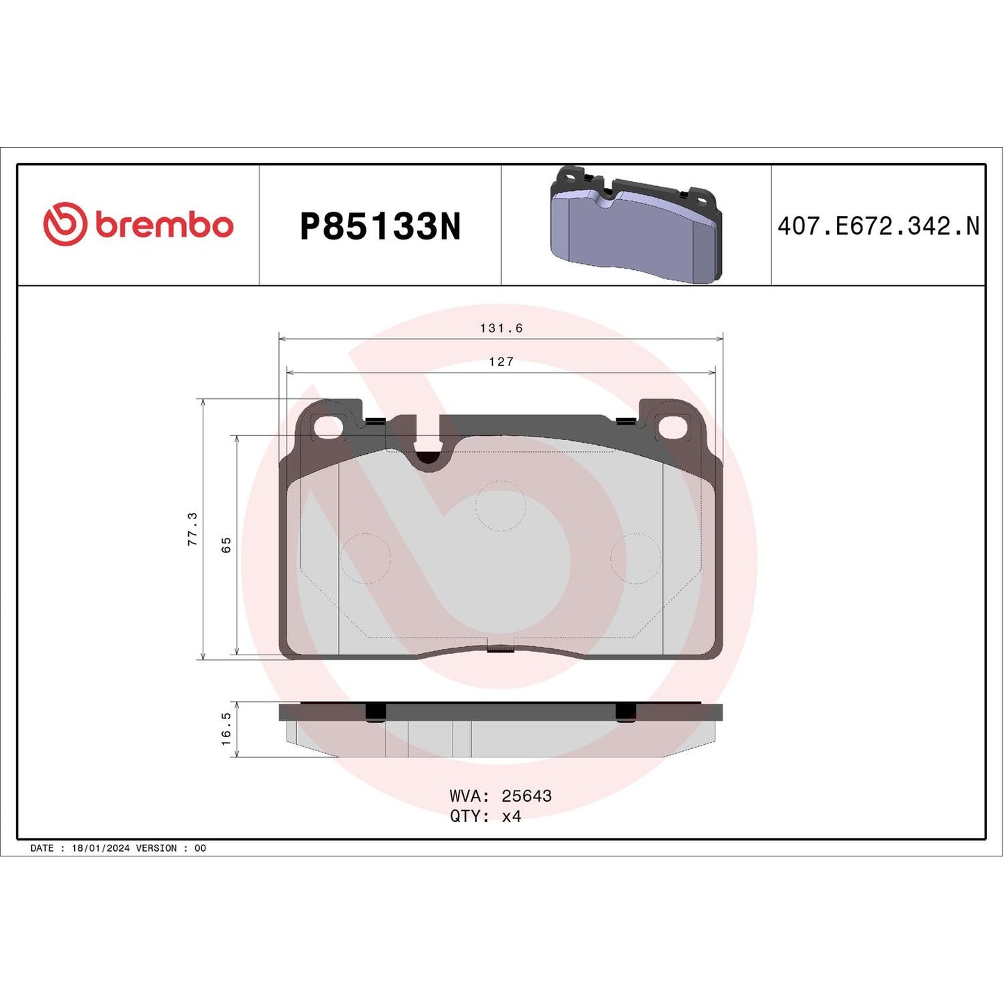Brembo Disc Brake Pad