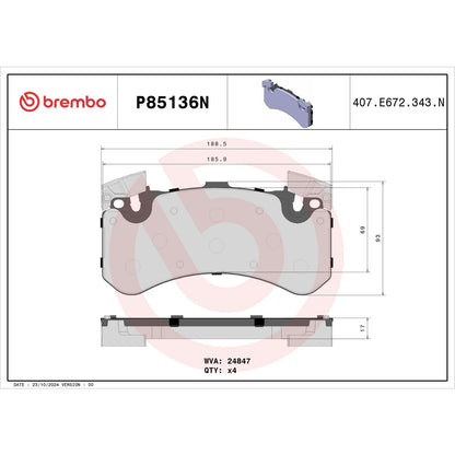 Brembo Disc Brake Pad Set P85136N