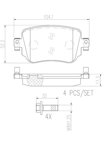 Brembo Disc Brake Pad Set P85140N