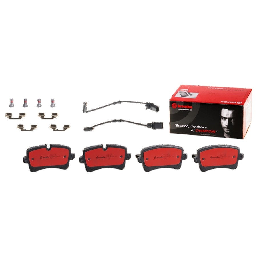 Brembo OE Brembo 15-18 Audi A8 Quattro Rear Premium NAO Ceramic OE Equivalent Pad P85157N
