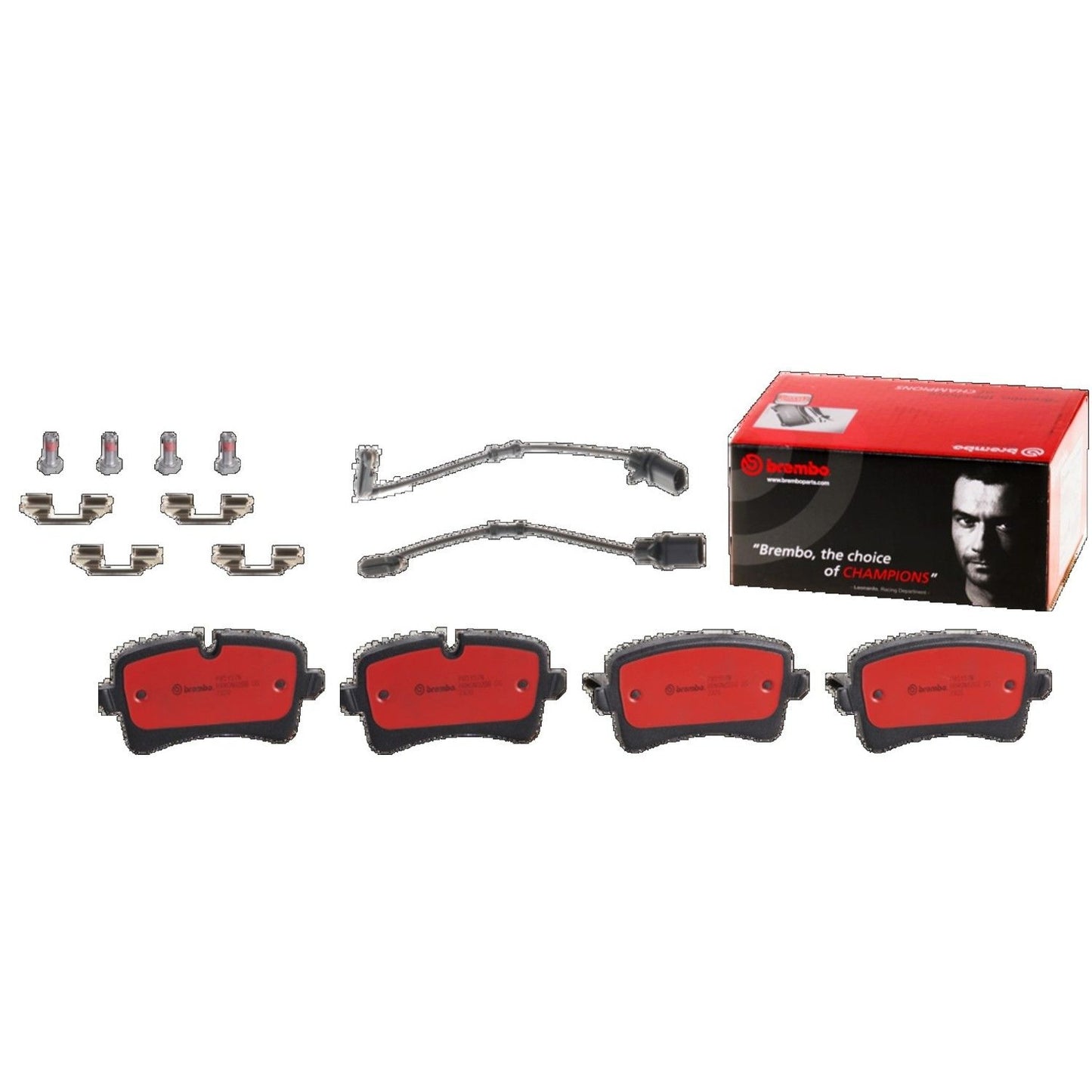 Brembo OE Brembo 15-18 Audi A8 Quattro Rear Premium NAO Ceramic OE Equivalent Pad P85157N