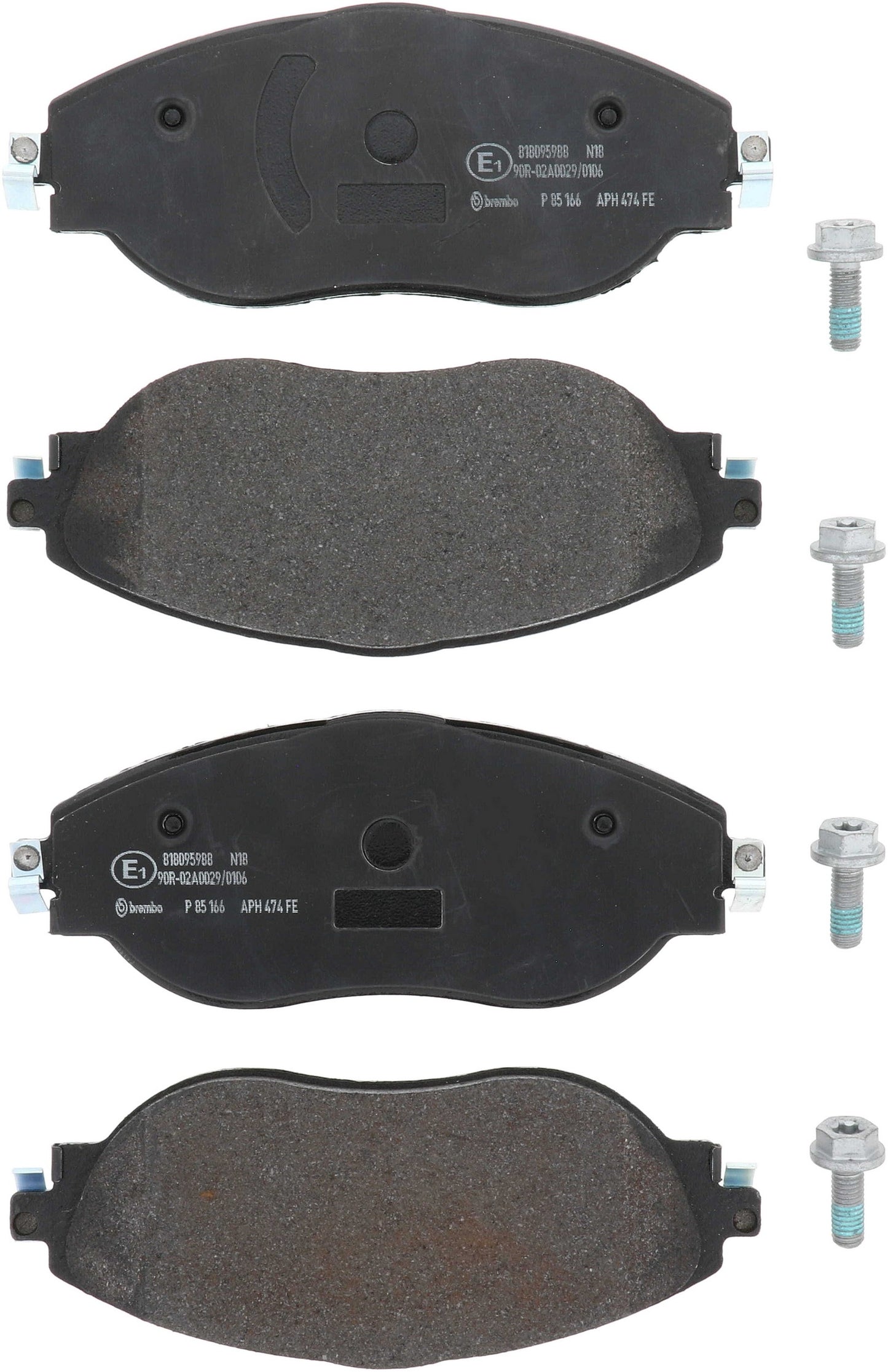 Brembo OE Brembo 18-20 Volkswagen Tiguan Front Premium Low-Met OE Equivalent Pad P85166