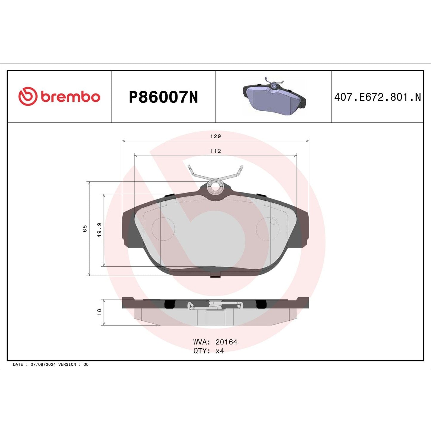Brembo Disc Brake Pad