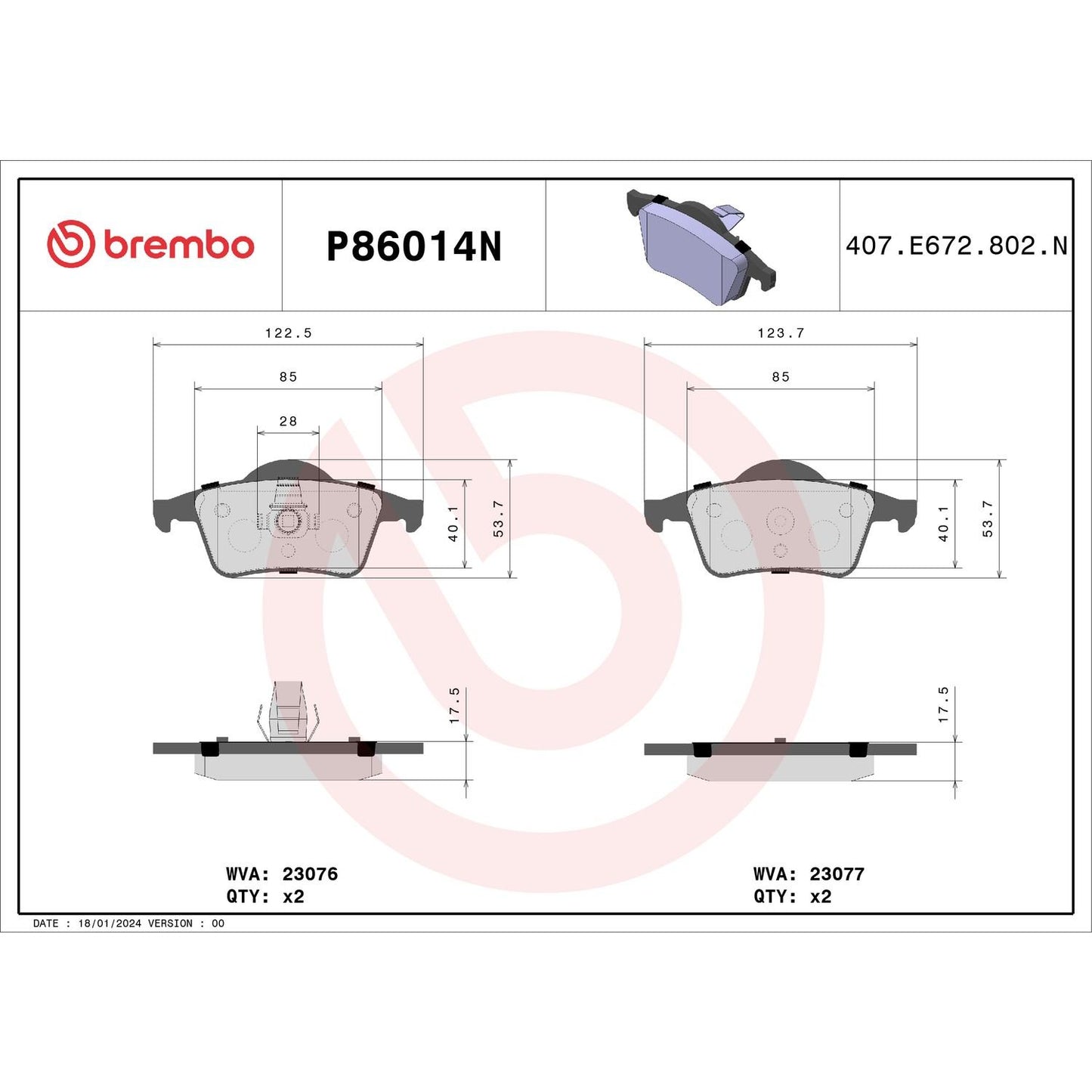 Brembo Disc Brake Pad