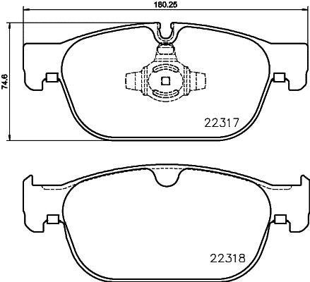 Brembo OE Brembo 19-20 Volvo S60 Premium NAO Ceramic OE Equivalent Pad - Front P86027N