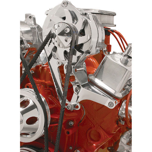 Billet Specialties SBC LWP Drivers Side Hi- Mount Alt Bracket Charging Systems Alternator Brackets and Components main image