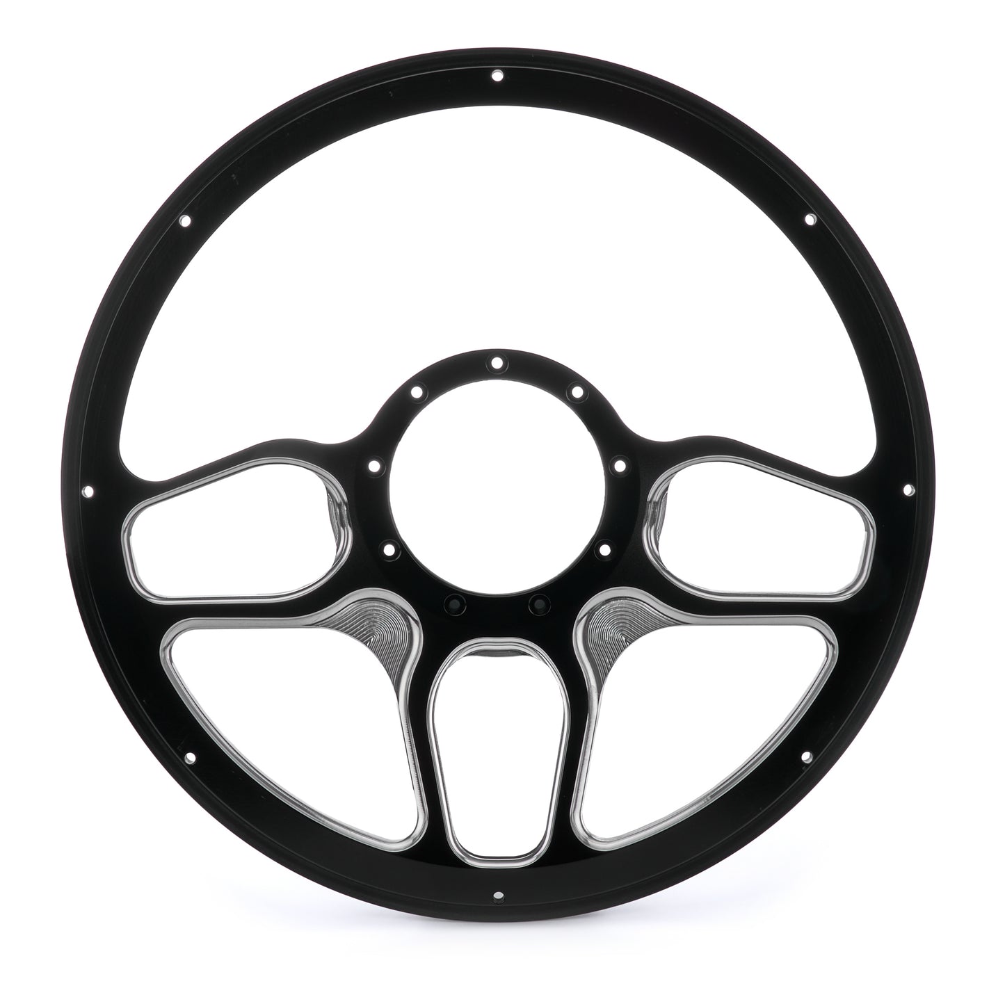 BILLET SPECIALTIES Steering Wheel 1/2 Wrap 14in Win Lite Black Steering and Components Steering Wheels and Components main image
