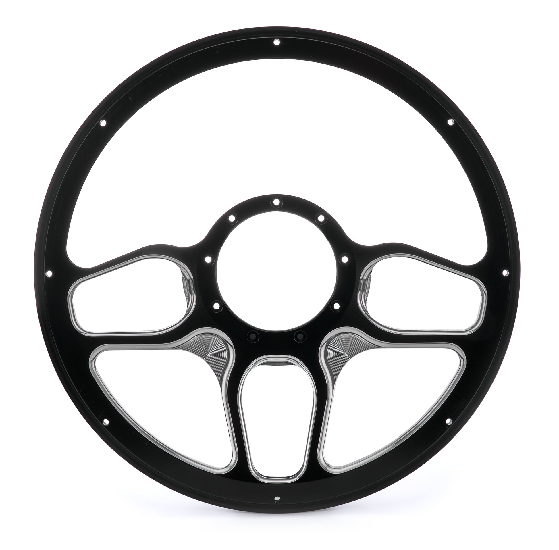 BILLET SPECIALTIES Steering Wheel 1/2 Wrap 14in Win Lite Black Steering and Components Steering Wheels and Components main image