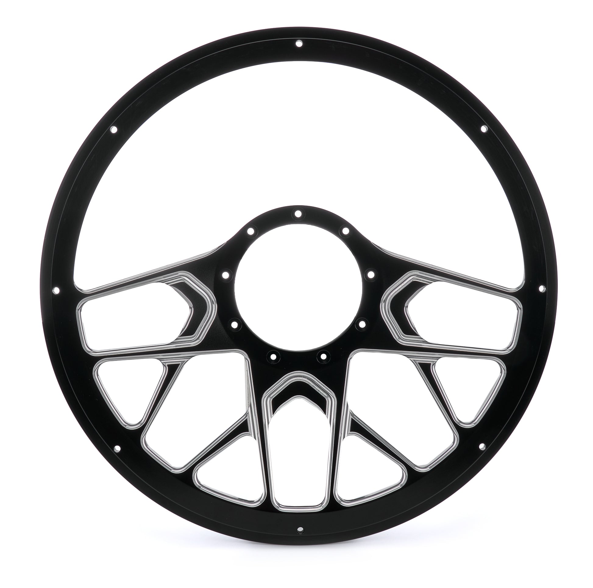BILLET SPECIALTIES Steering Wheel 1/2 Wrap 14in Redline Black Steering and Components Steering Wheels and Components main image