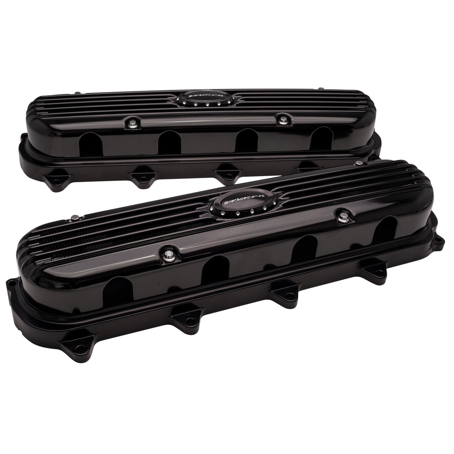 BILLET SPECIALTIES Valve Covers Gen V LT Ribbed Black Engines and Components Engine Covers, Pans and Dress-Up Components main image