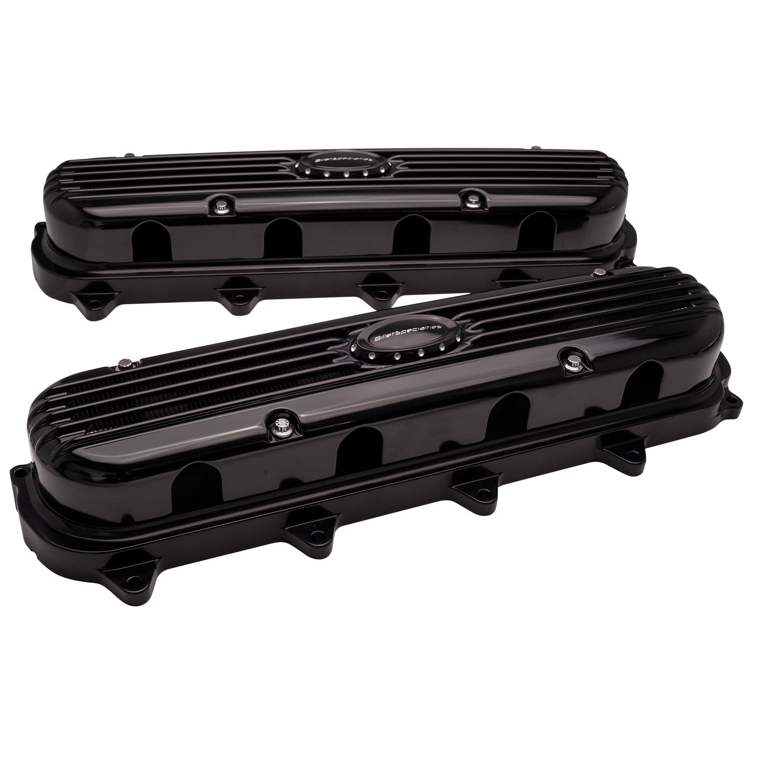 BILLET SPECIALTIES Valve Covers Gen V LT Ribbed Black Engines and Components Engine Covers, Pans and Dress-Up Components main image