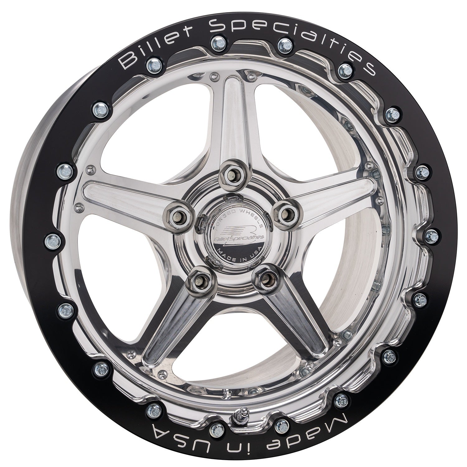 BILLET SPECIALTIES Street Lite Wheel Polished 15x15 6.50in BS Wheels and Tires Wheels main image