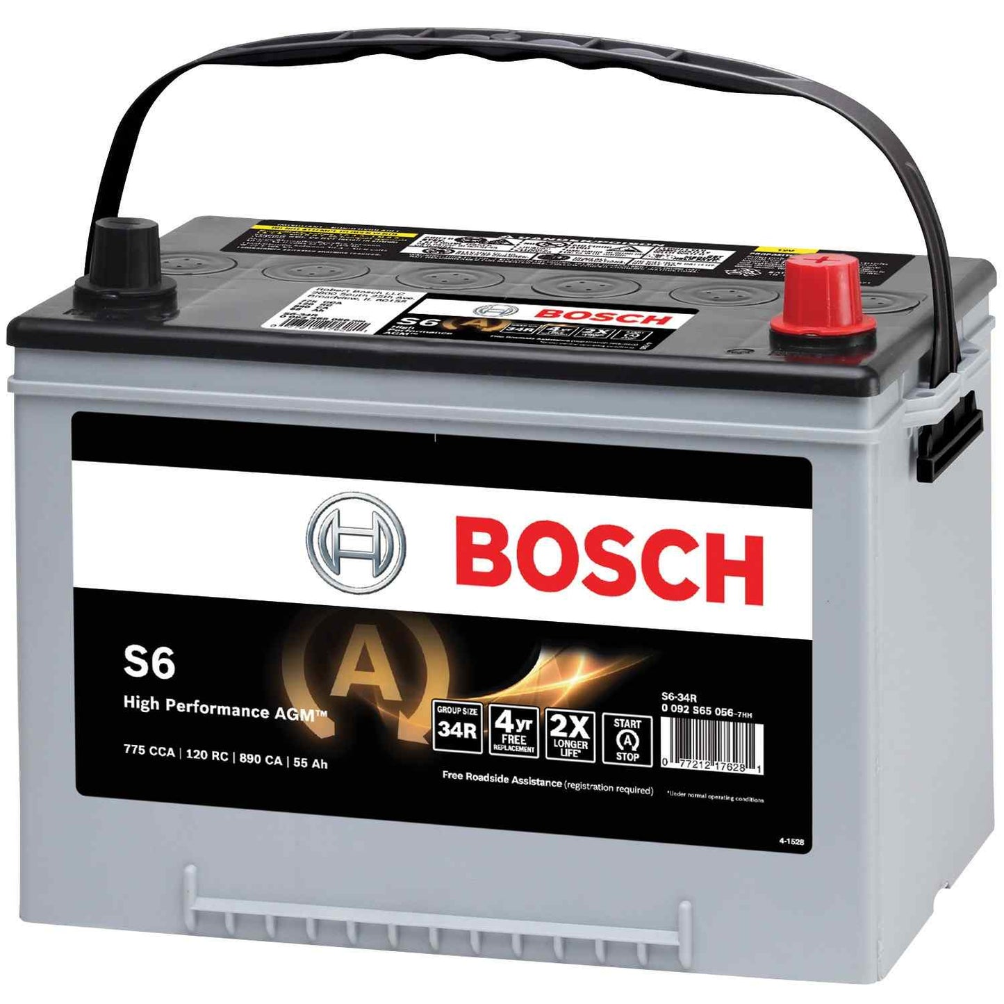 Bosch High Performance AGM Starter Battery for Start/Stop systems S6-34R