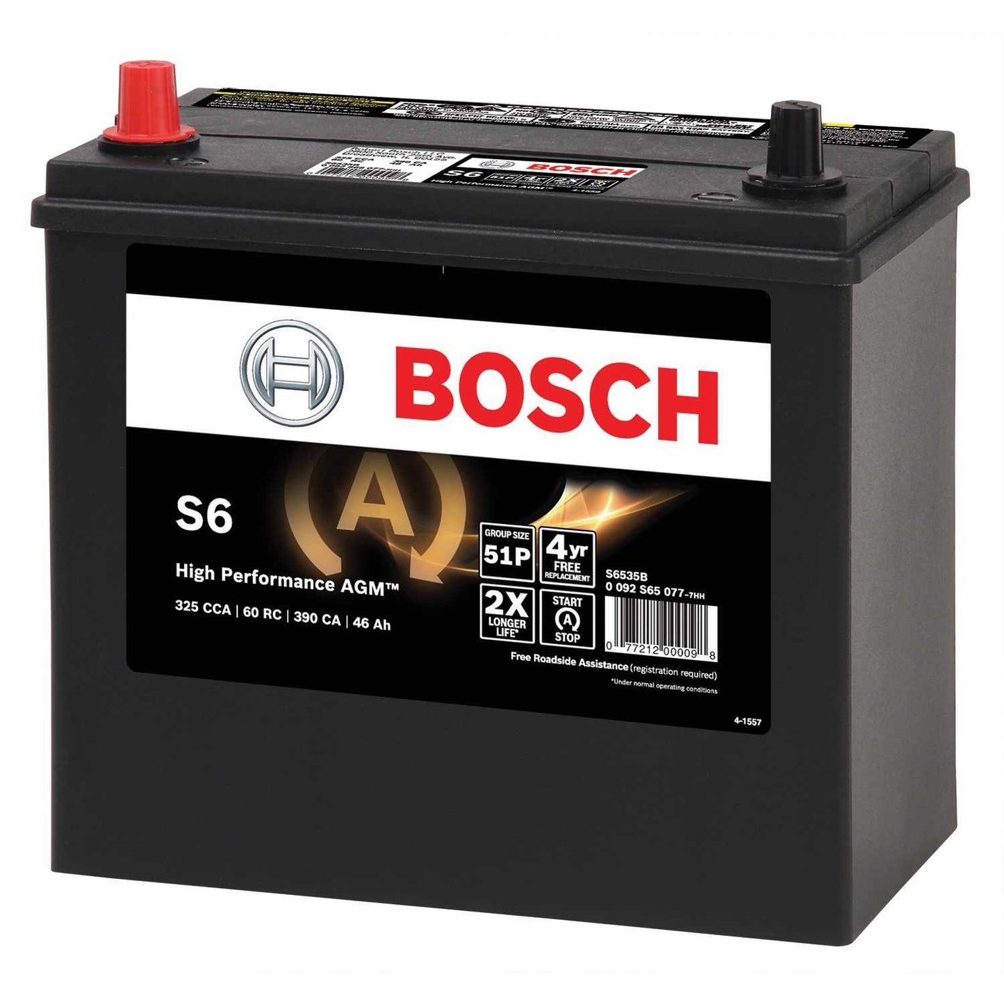 Bosch High Performance AGM Starter Battery for Start/Stop systems S6535B