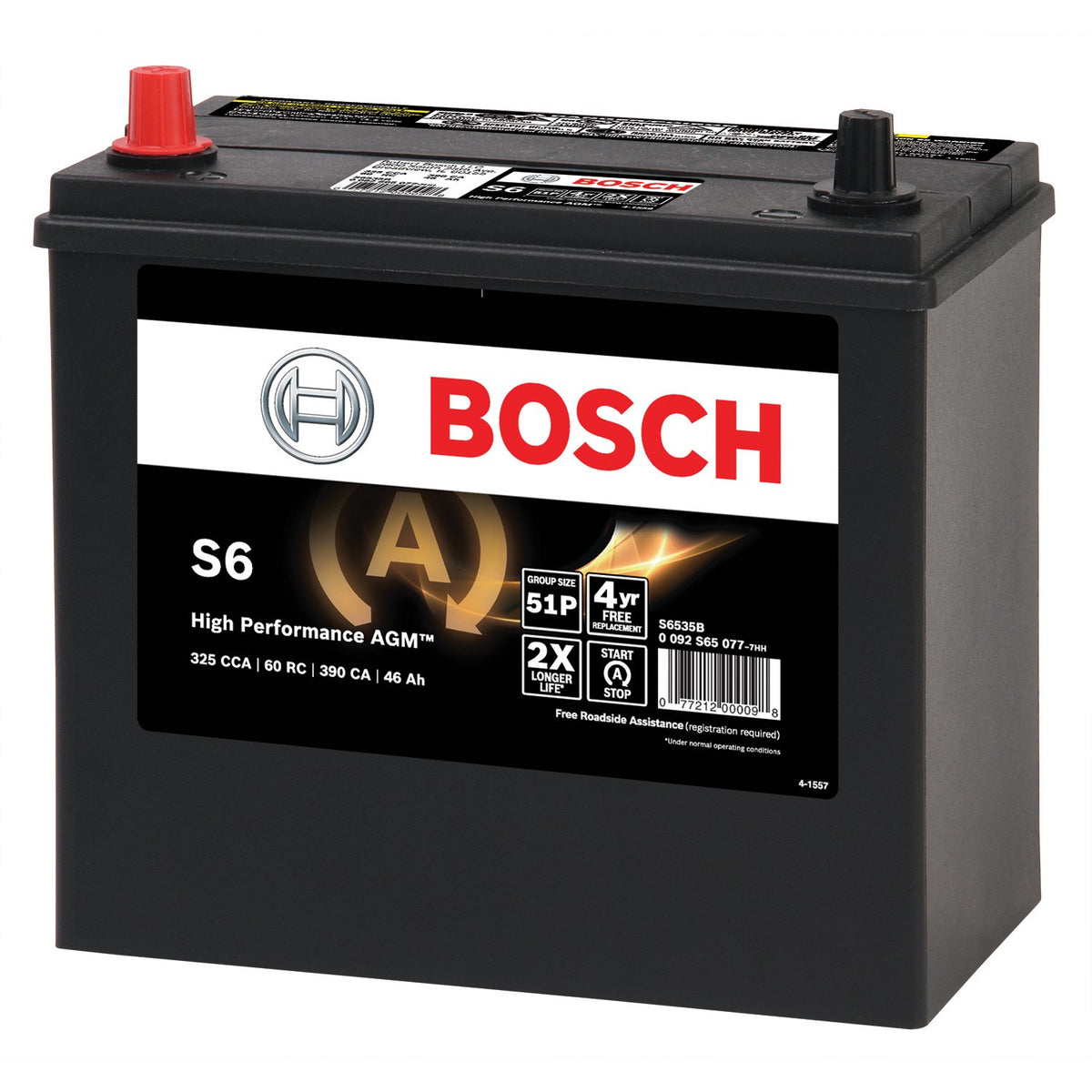 Bosch High Performance AGM Starter Battery for Start/Stop systems S6535B