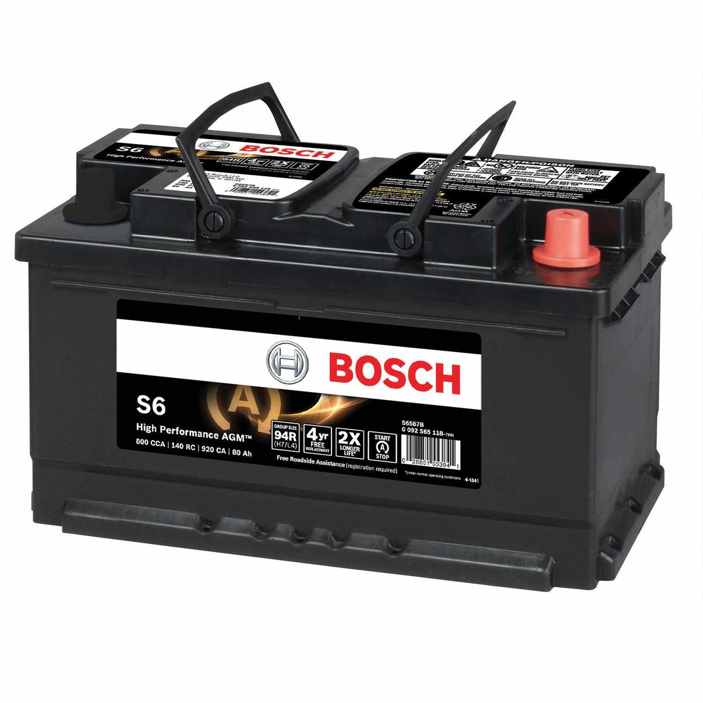 Bosch High Performance AGM Starter Battery for Start/Stop systems S6587B
