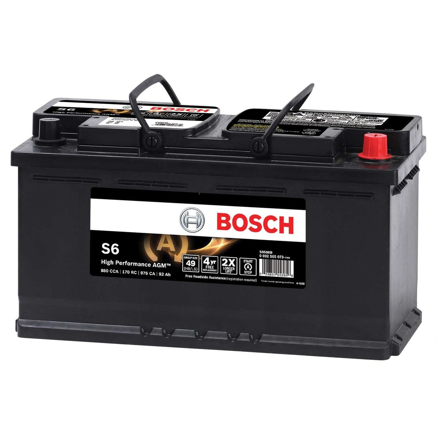 Bosch High Performance AGM Starter Battery for Start/Stop systems S6588B