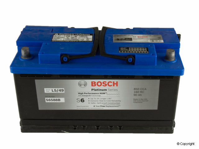 Bosch High Performance AGM Starter Battery for Start/Stop systems S6588B