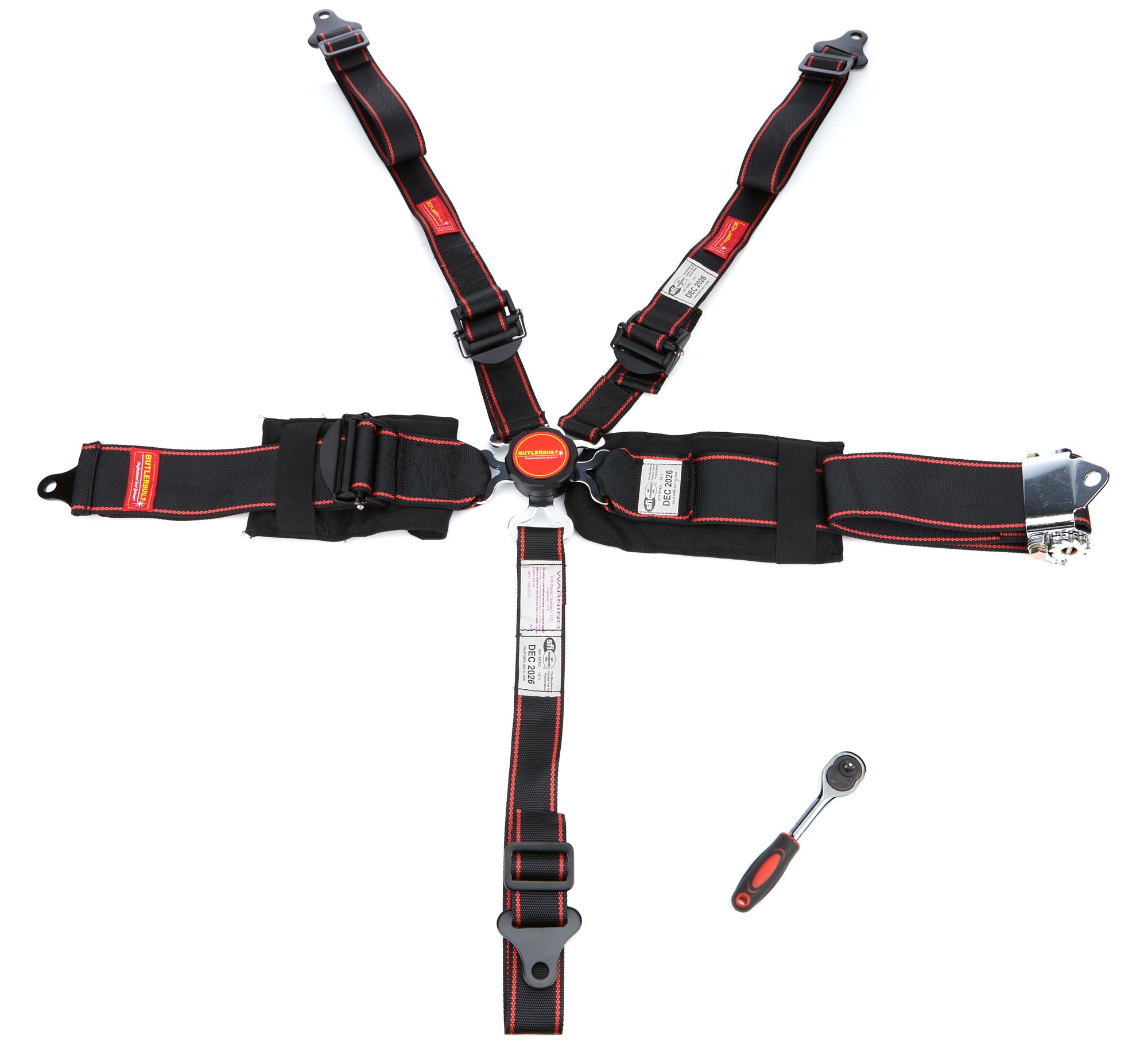 Butlerbuilt Harness Elite 5pt Camlock P/U Ratchet Blk Safety Restraints Seat Belts and Harnesses main image