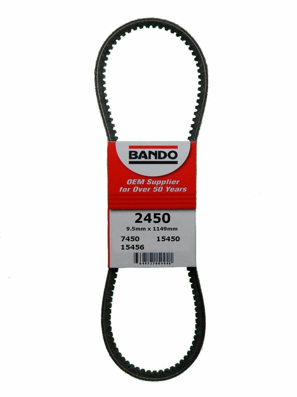 Bando RPF Precision Engineered Raw Edge Cogged V-Belt 2450