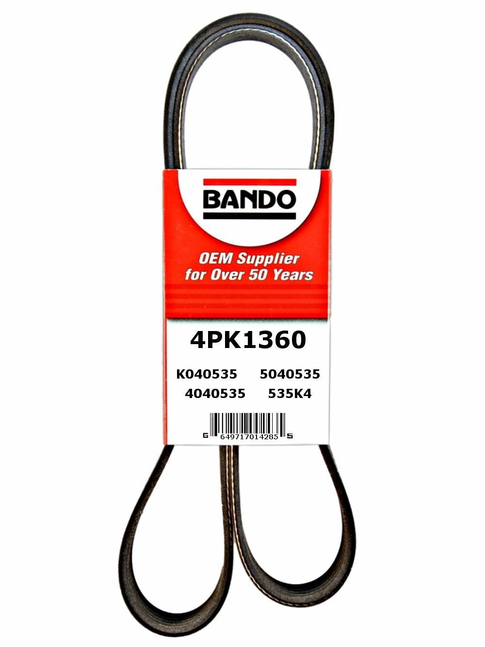 Bando Rib Ace Precision Engineered V-Ribbed Belt 4PK1360