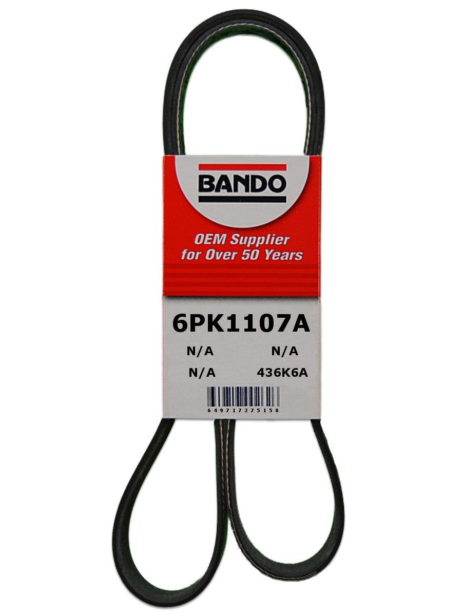 Bando Rib Ace Aramid Precision Engineered V-Ribbed Belt 6PK1107A
