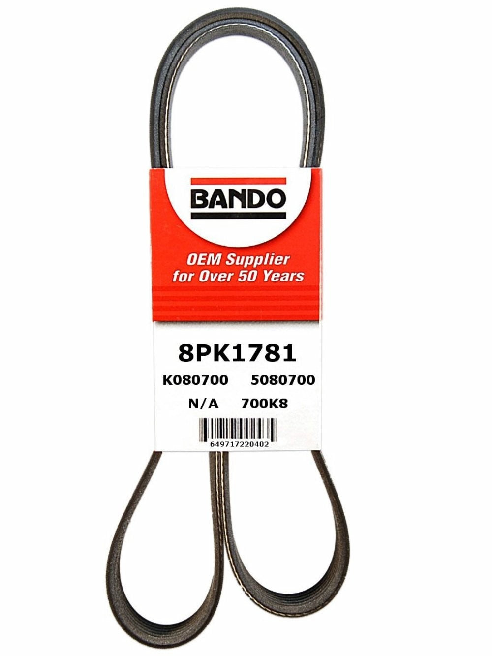 Bando Rib Ace Precision Engineered V-Ribbed Belt 8PK1781