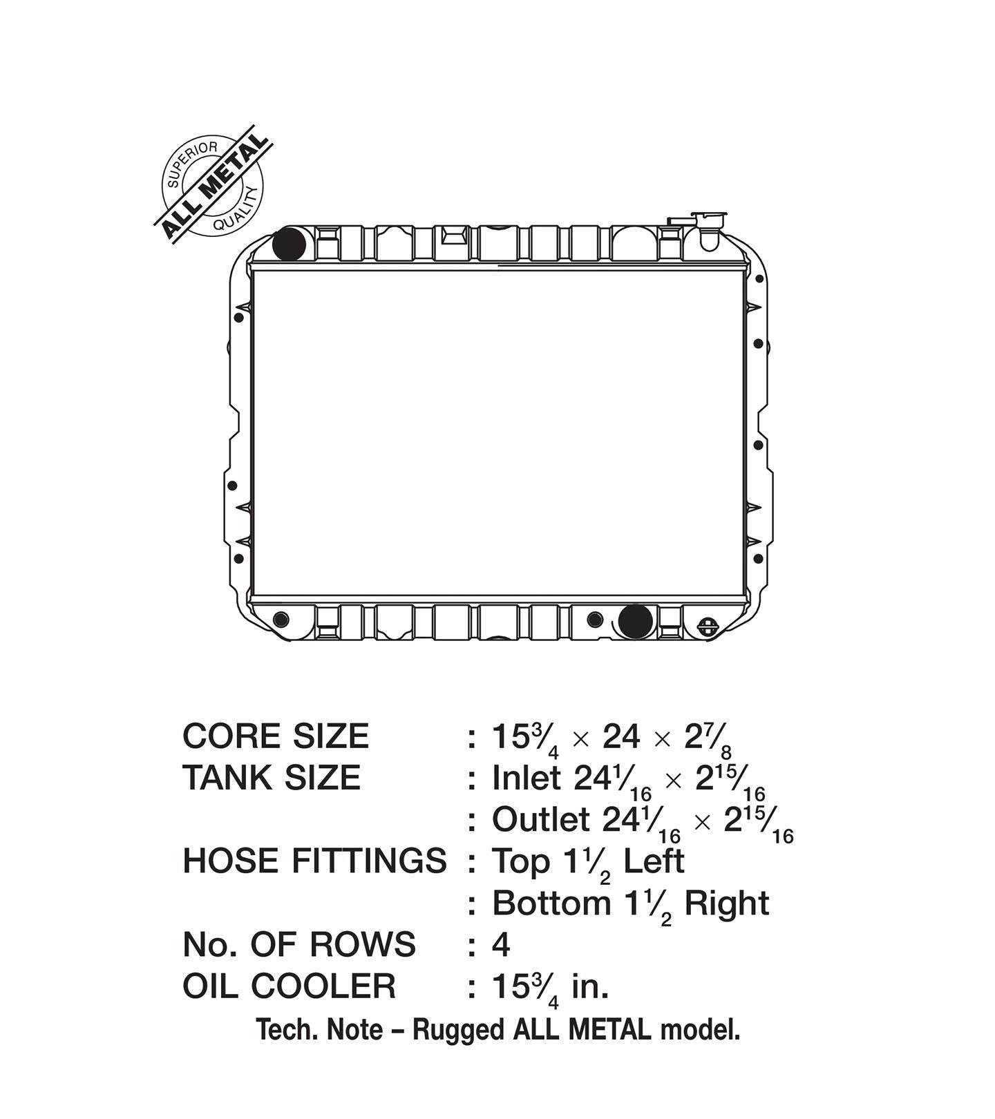 CSF 81-87 4.2L Auto Trans Toyota Landcruiser & Also 1988 4.0L A.T *Discontinued