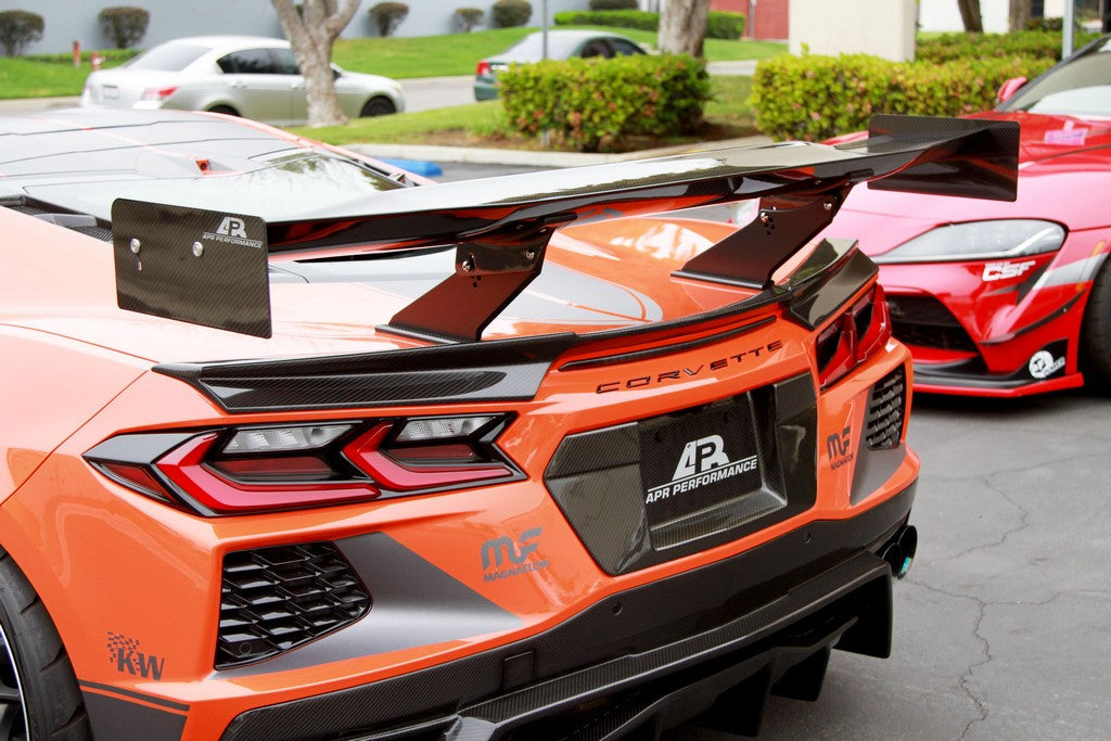 APR Chevrolet Corvette C8 Carbon Fiber License Plate Backing