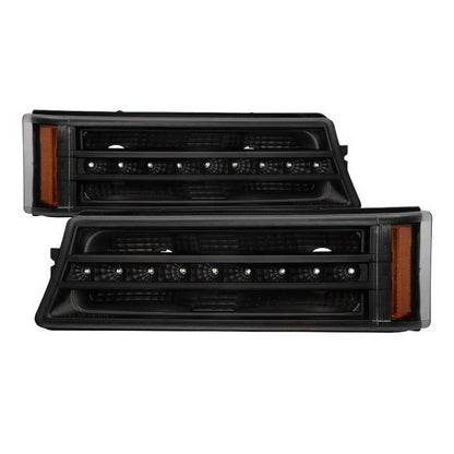 SPYDER Xtune Chevy 02-06 Chevy Silverado (Excl Body Cladding) LED Bumper Lights Black CBL-JH-CSIL03-LED-BK 9027987