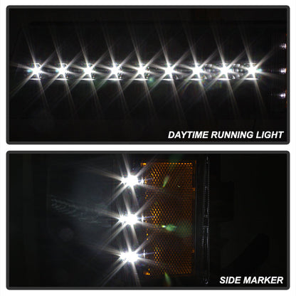SPYDER Xtune Chevy 02-06 Chevy Silverado (Excl Body Cladding) LED Bumper Lights Black CBL-JH-CSIL03-LED-BK 9027987