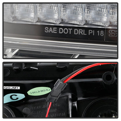 Spyder Jeep Wrangler 2018-2019 (Halogen Model Only) LED Front Bumper Lights - Seq. Signal - Black 5086785