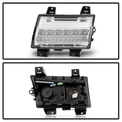 Spyder Jeep Wrangler 2018-2019 (LED Model Only) LED Front Bumper Lights - Sequential Signal - Chrome 5086792
