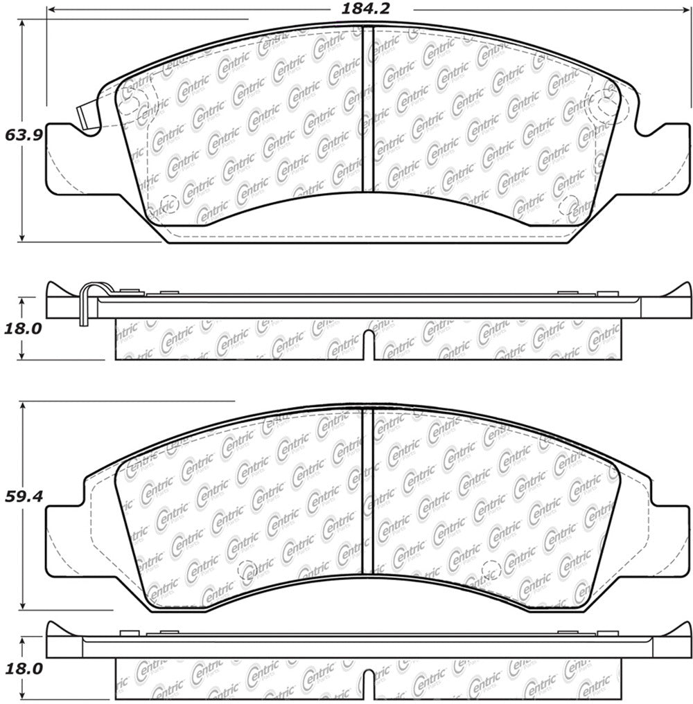 CENTRIC BRAKE PARTS Brk Pads W/Hrdwr Brakes Brake Systems And Components main image
