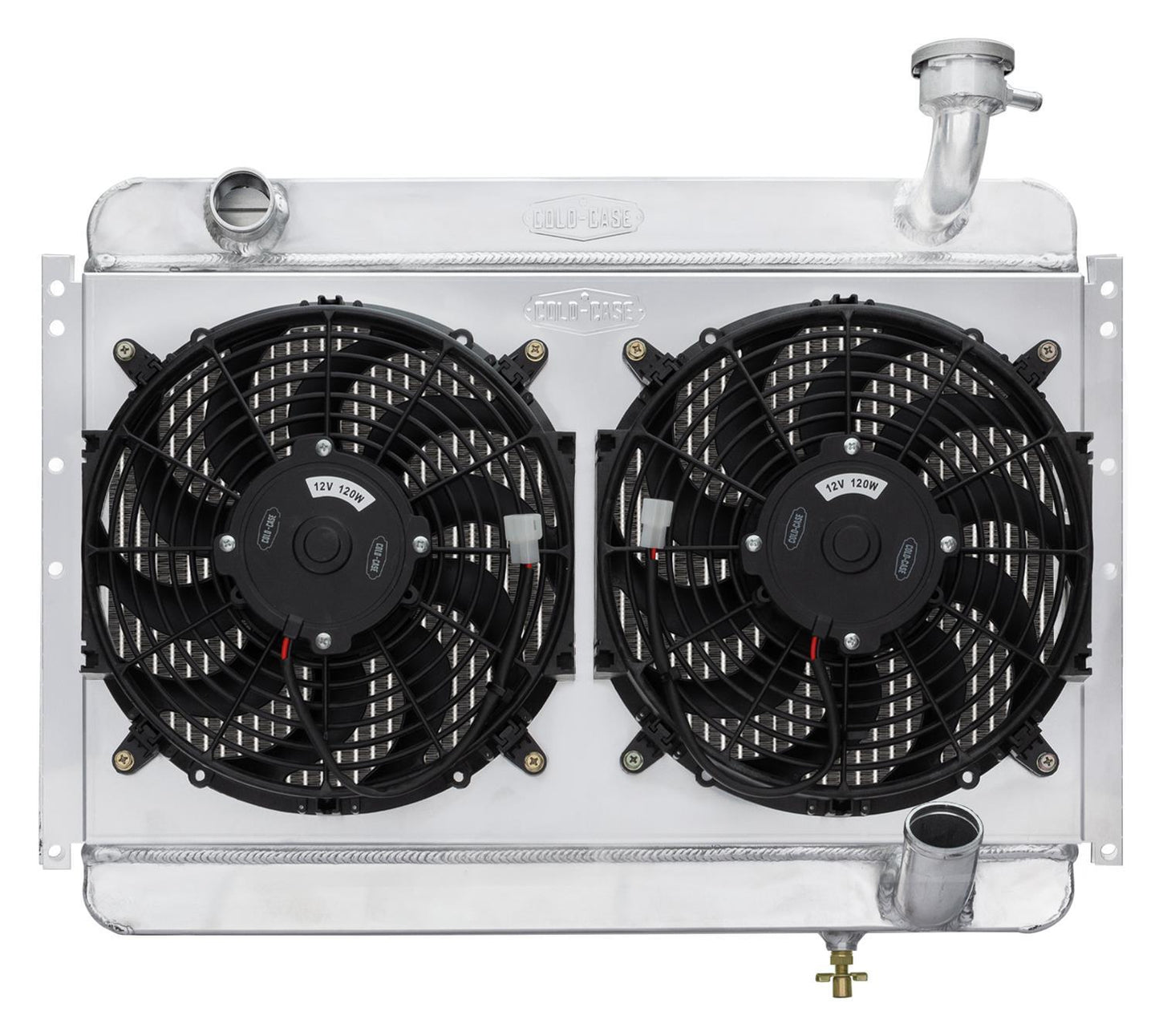 COLD CASE RADIATORS 56-60 Corvette Radiator w/ Dual 12in Fan Kit Heating and Cooling Radiators main image