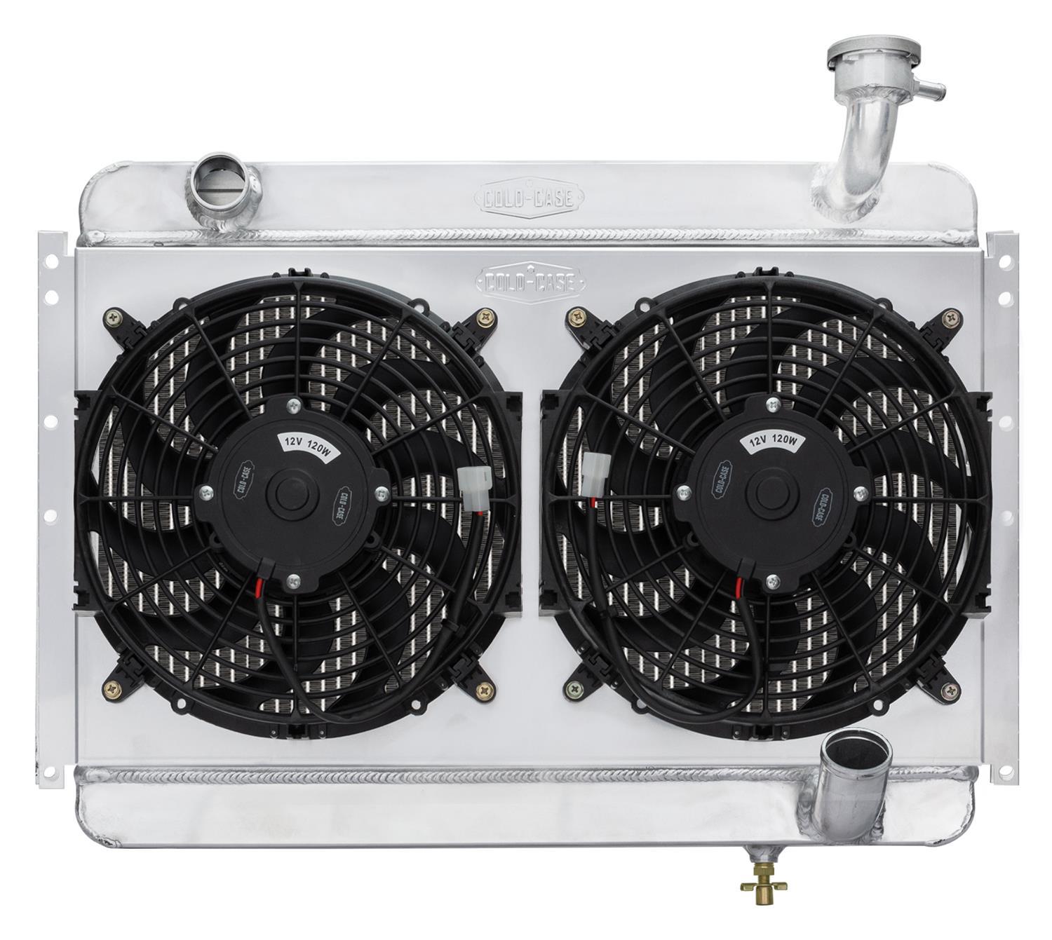 COLD CASE RADIATORS 56-60 Corvette Radiator w/ Dual 12in Fan Kit Heating and Cooling Radiators main image