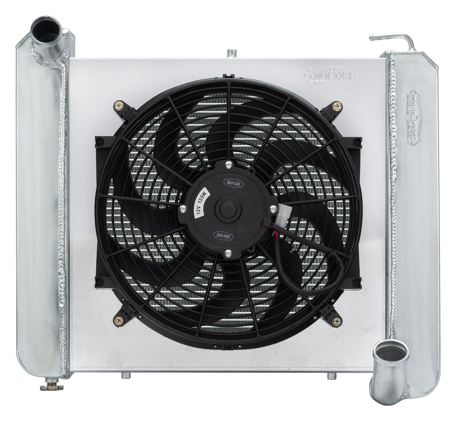 COLD CASE RADIATORS 61-62 Corvette Radiator w/ 16in Fan Kit Heating and Cooling Radiators main image
