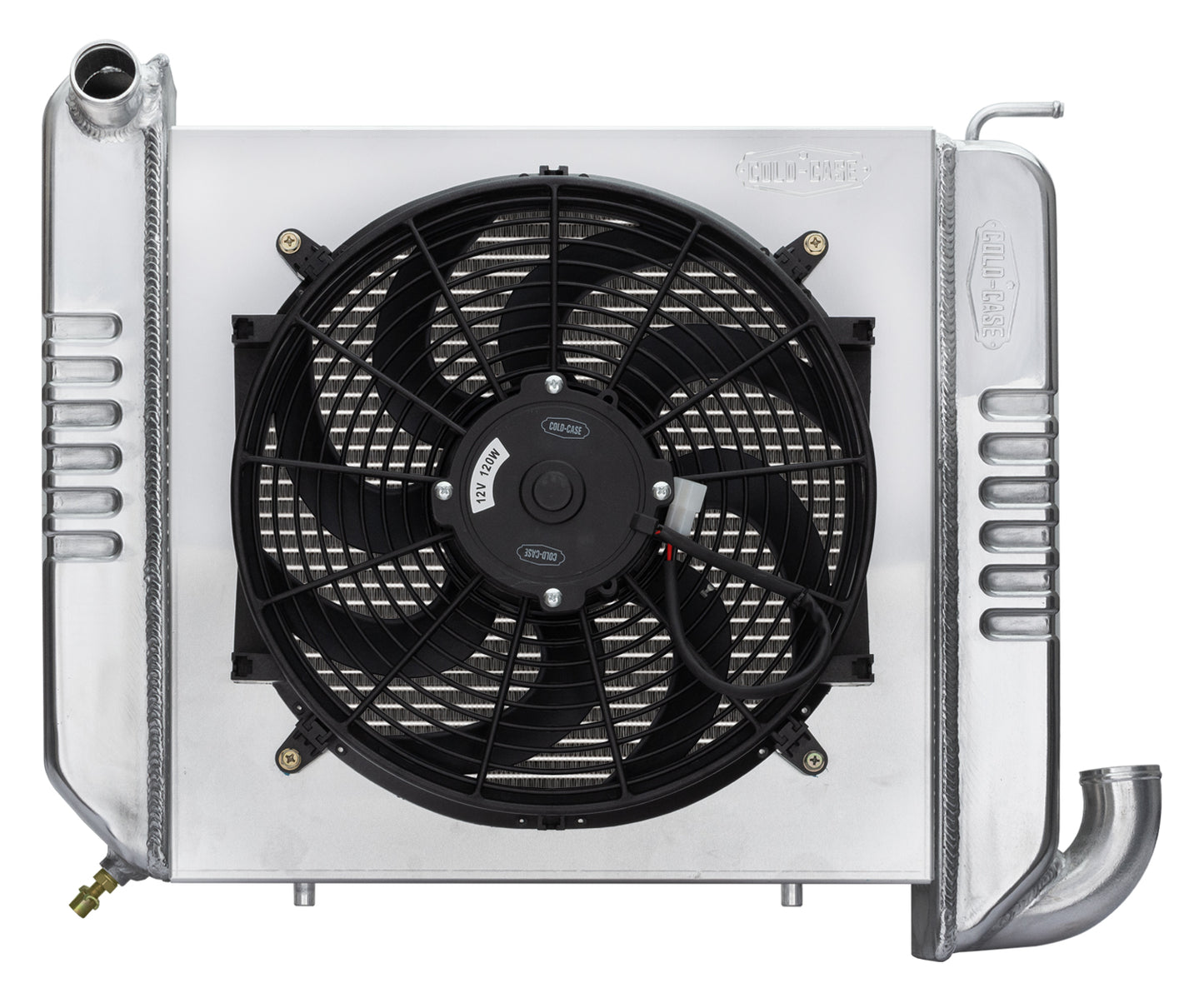 COLD CASE RADIATORS 65-68 Corvette Radiator w/ 16in Fan Kit Heating and Cooling Radiators main image