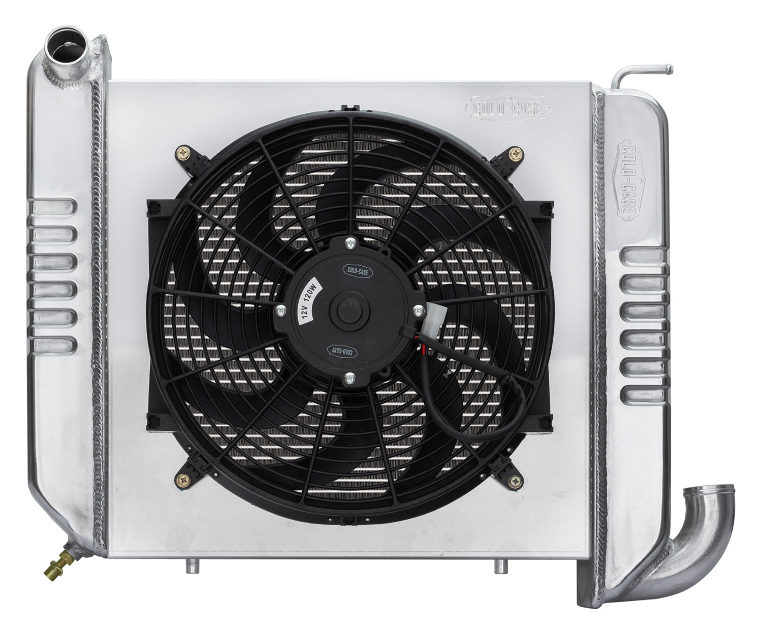 COLD CASE RADIATORS 65-68 Corvette Radiator w/ 16in Fan Kit Heating and Cooling Radiators main image