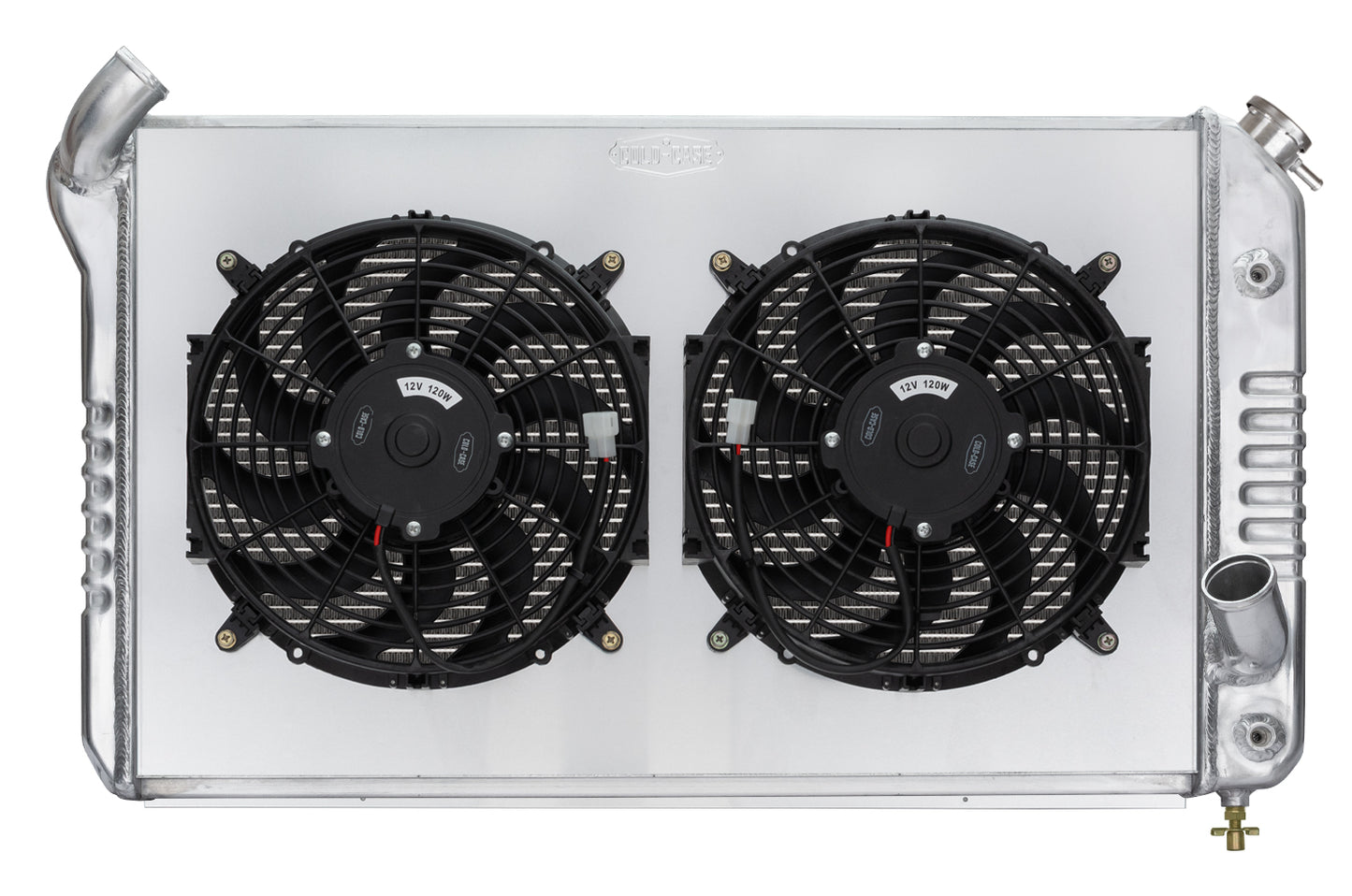 COLD CASE RADIATORS 69-72 Corvette Radiator w/ Dual 12in Fan Kit Heating and Cooling Radiators main image