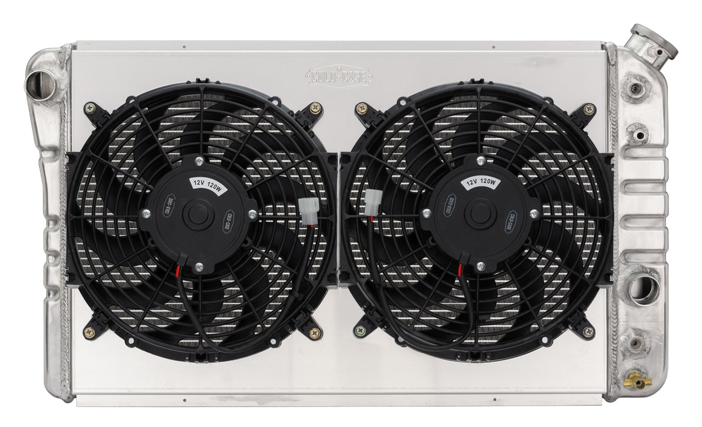 COLD CASE RADIATORS 84-90 Corvette Radiator w/ Dual 12in Fan Kit Heating and Cooling Radiators main image